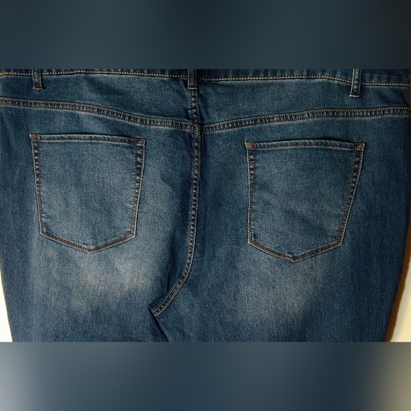 FADED GLORY Women's Plus Size 26W Ankle Med Wash Blue Jeans Straight Leg Stretch - Picture 5 of 7